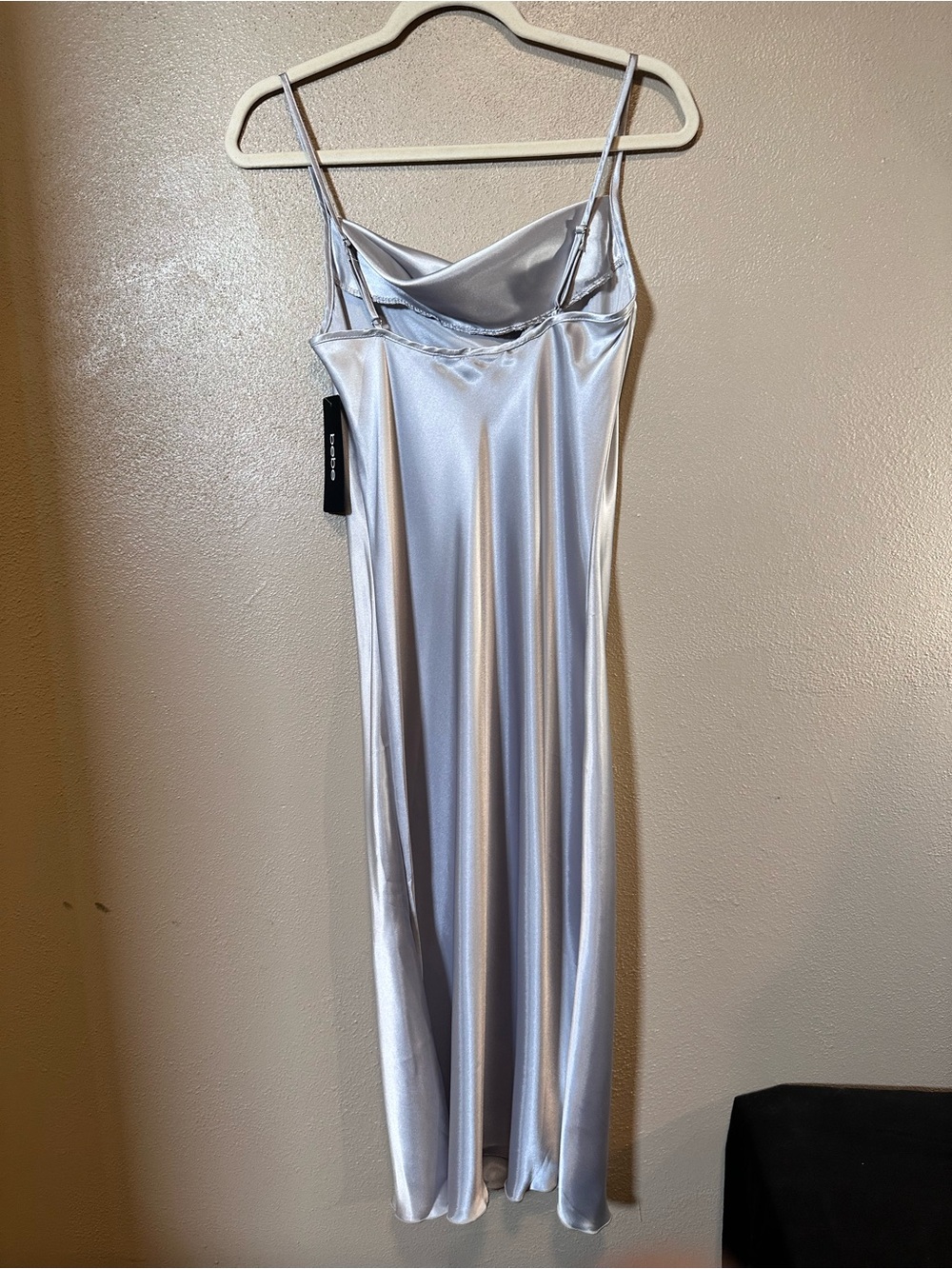 Bebe Elegant Cream Satin Slip Midi Dress - Brand: - Picture 6 of 6